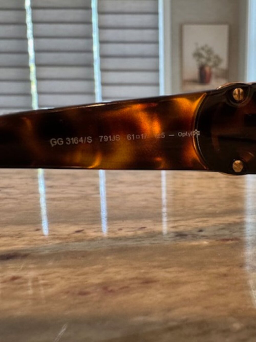 Gucci sunglasses GG 3164/S Tortoise w/gold logo - Picture 5 of 5
